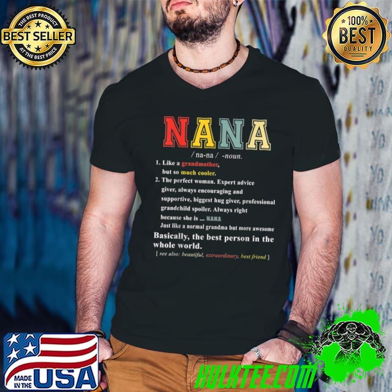 Awesome Nana Funny Grandma Mom Mothers Day Vintage T-Shirt Guys V Neck Awesome Nana Funny Grandma Mom Mothers Day Vintage T-Shirt Guys V Neck