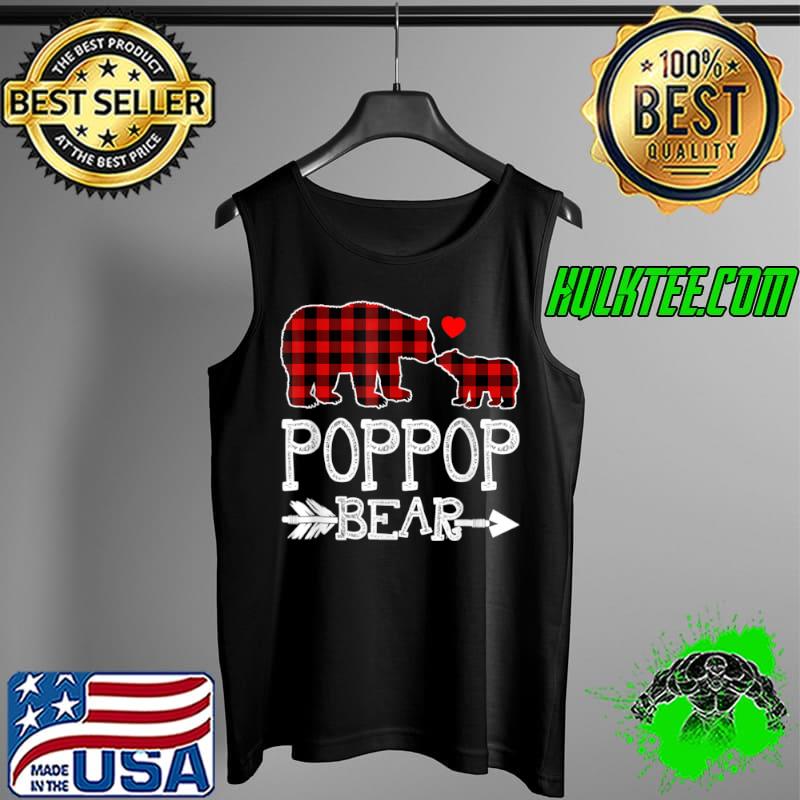 Awesome Poppop Bear Shirt, Red Buffalo Plaid Poppop Bear Pajama T Shirt Tank Top Awesome Poppop Bear Shirt, Red Buffalo Plaid Poppop Bear Pajama T Shirt Tank Top