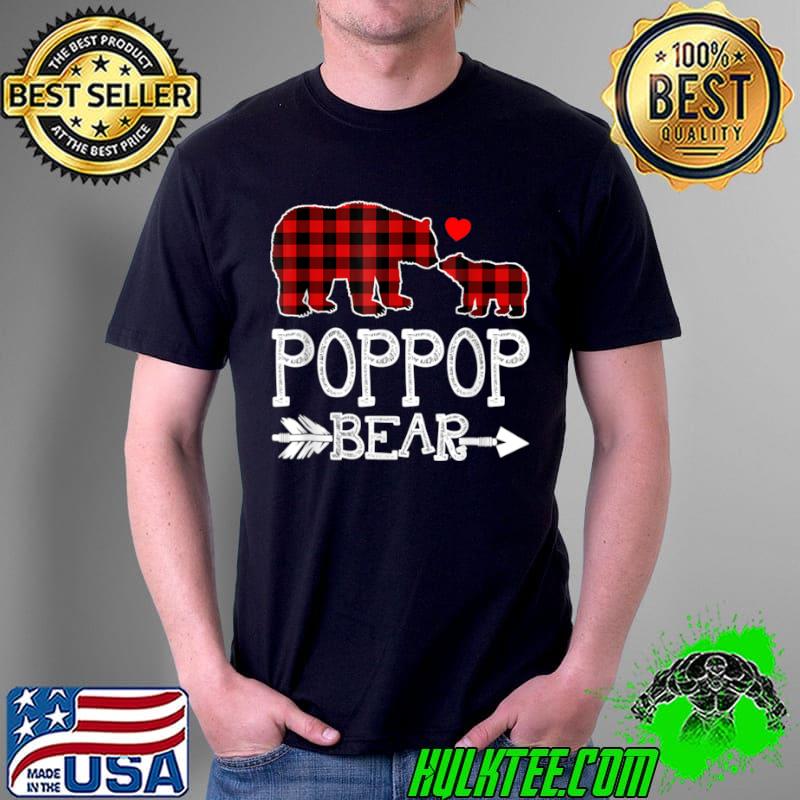 Awesome Poppop Bear Shirt, Red Buffalo Plaid Poppop Bear Pajama T Shirt Unisex Awesome Poppop Bear Shirt, Red Buffalo Plaid Poppop Bear Pajama T Shirt Unisex