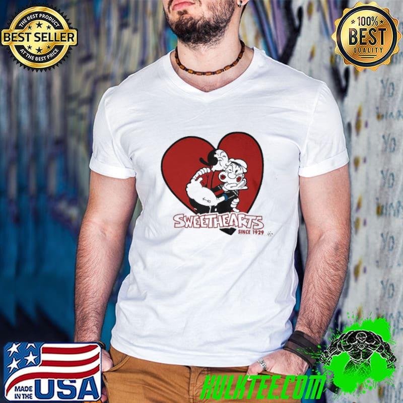 Awesome Sweethearts olive oyl and popeye shirt