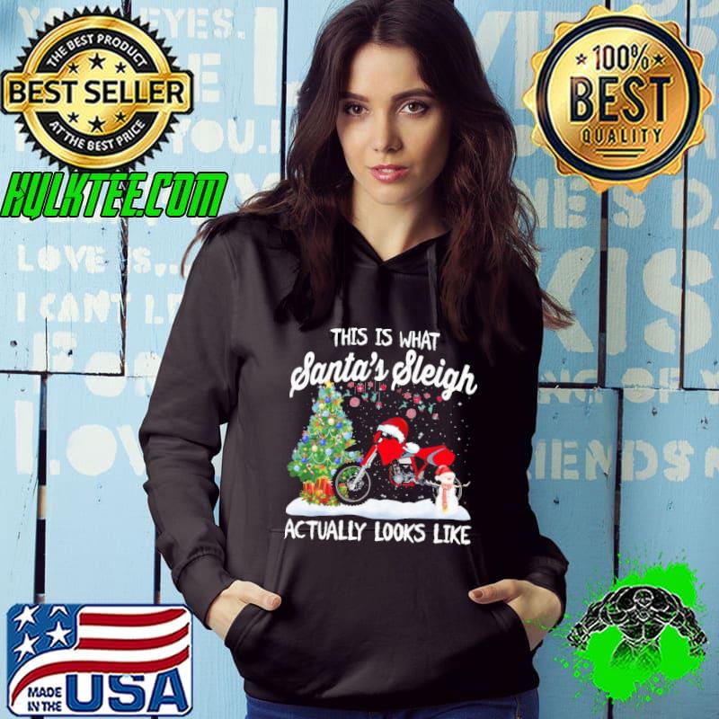 Awesome This Is What Santa's Sleigh Actually Looks Like Motocross Christmas shirt