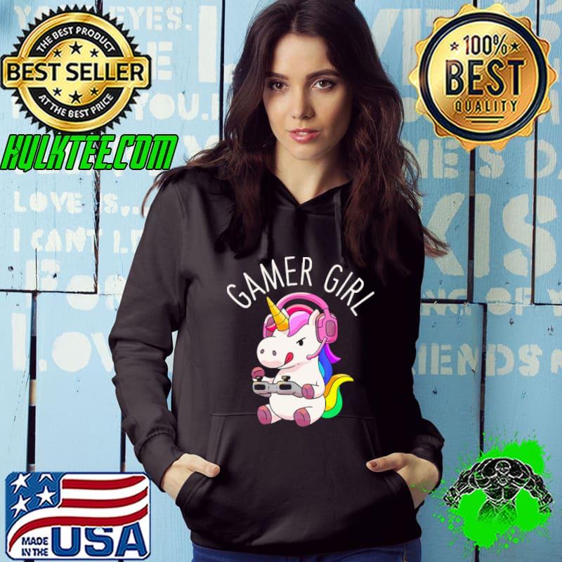 Awesome Unicorn Gaming Girl Shirt
