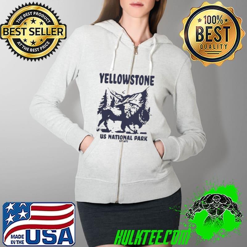 Awesome Wicked Yellowstone US National Park 1872 Bison Mountain Landscape Shirt Full Zip Hooded Awesome Wicked Yellowstone US National Park 1872 Bison Mountain Landscape Shirt Full Zip Hooded