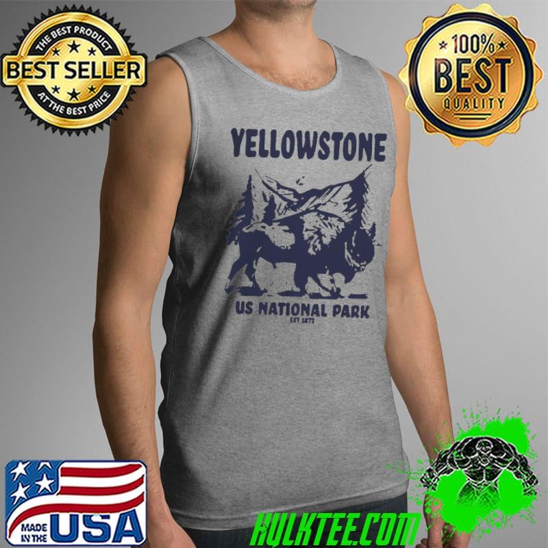 Awesome Wicked Yellowstone US National Park 1872 Bison Mountain Landscape Shirt Tank Top Awesome Wicked Yellowstone US National Park 1872 Bison Mountain Landscape Shirt Tank Top