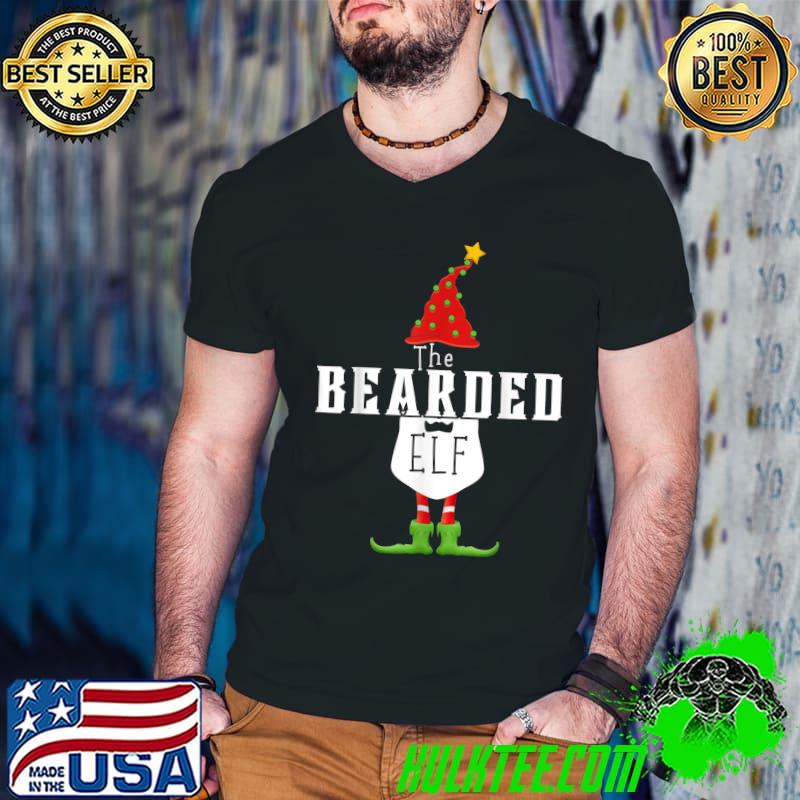 Bearded Elf Matching Family Group Christmas Party Pajama T-Shirt