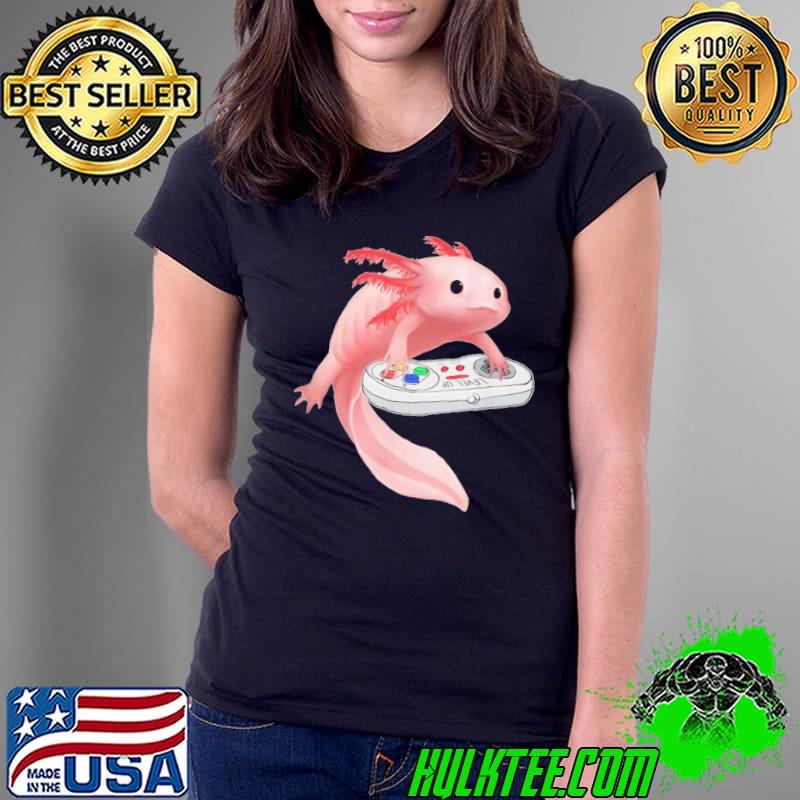 Best Axolotl Fish Playing Video Game Shirt Ladies Tee Best Axolotl Fish Playing Video Game Shirt Ladies Tee