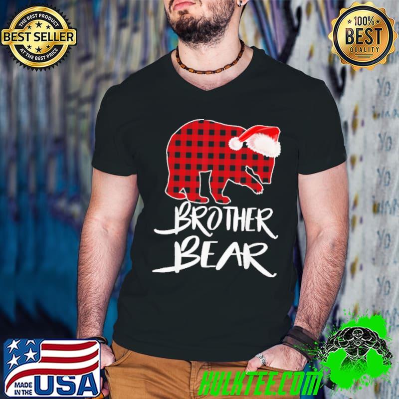 Best Brother Bear Buffalo Red Plaid Christmas Pajama Shirt