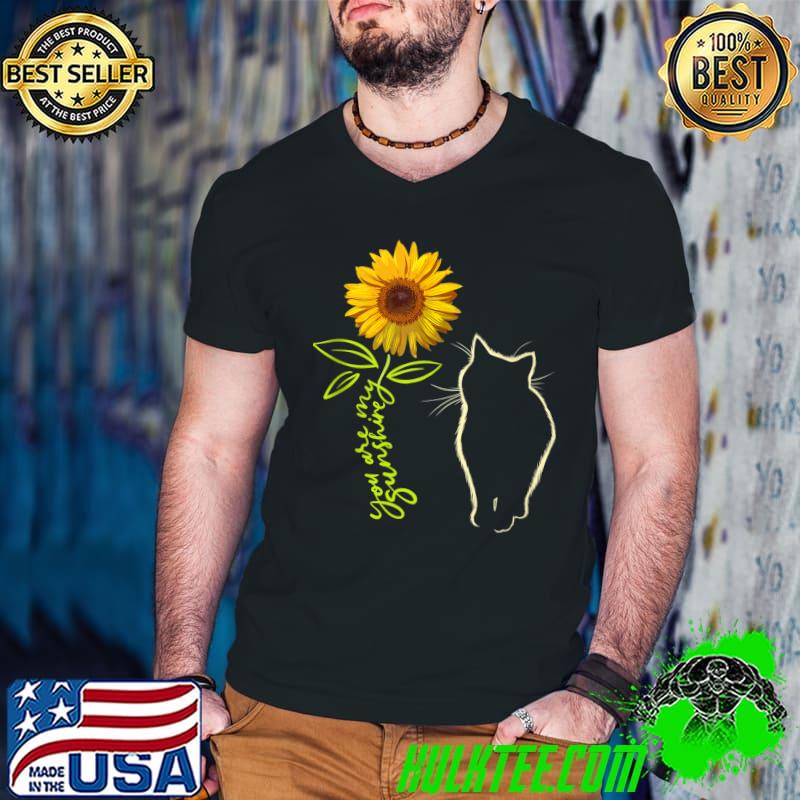 Best Cat Graphic Tshirts, Cat Sunflower Shirt T, Cat Sunshine T-shirt