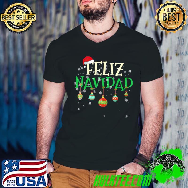 Best Christmas Feliz Navidad Santa Hat T-Shirt Guys V Neck Best Christmas Feliz Navidad Santa Hat T-Shirt Guys V Neck