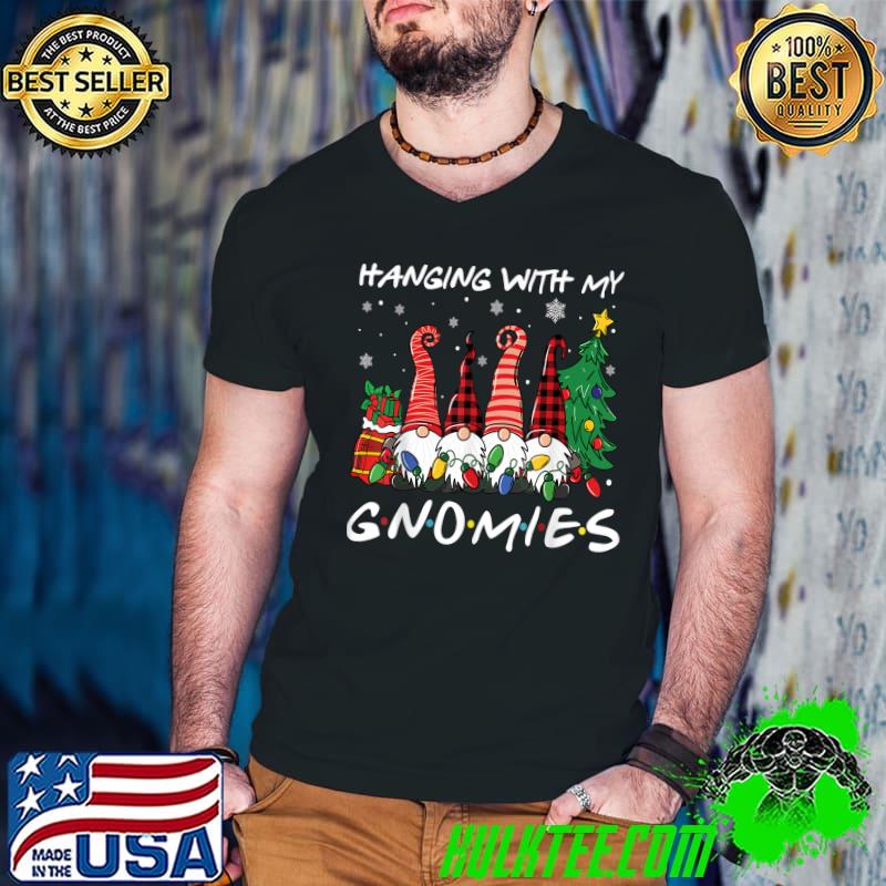 Best Hanging With My Gnomie Christmas Family Four Christmas Dwarf T-Shirt Guys V Neck Best Hanging With My Gnomie Christmas Family Four Christmas Dwarf T-Shirt Guys V Neck