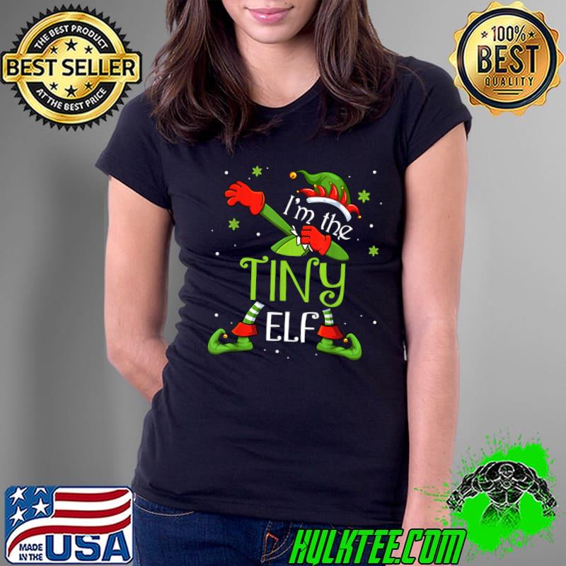 Best I'm The Tiny Elf Dabbing Santa Claus Xmas Family Christmas T-Shirt Ladies Tee Best I'm The Tiny Elf Dabbing Santa Claus Xmas Family Christmas T-Shirt Ladies Tee
