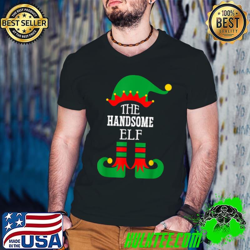 Best Mens Handsome Elf Family Group Matching Christmas Party Pajama T Shirt Guys V Neck Best Mens Handsome Elf Family Group Matching Christmas Party Pajama T Shirt Guys V Neck