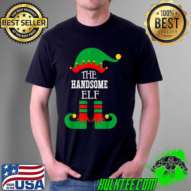 Best Mens Handsome Elf Family Group Matching Christmas Party Pajama T Shirt Unisex Best Mens Handsome Elf Family Group Matching Christmas Party Pajama T Shirt Unisex