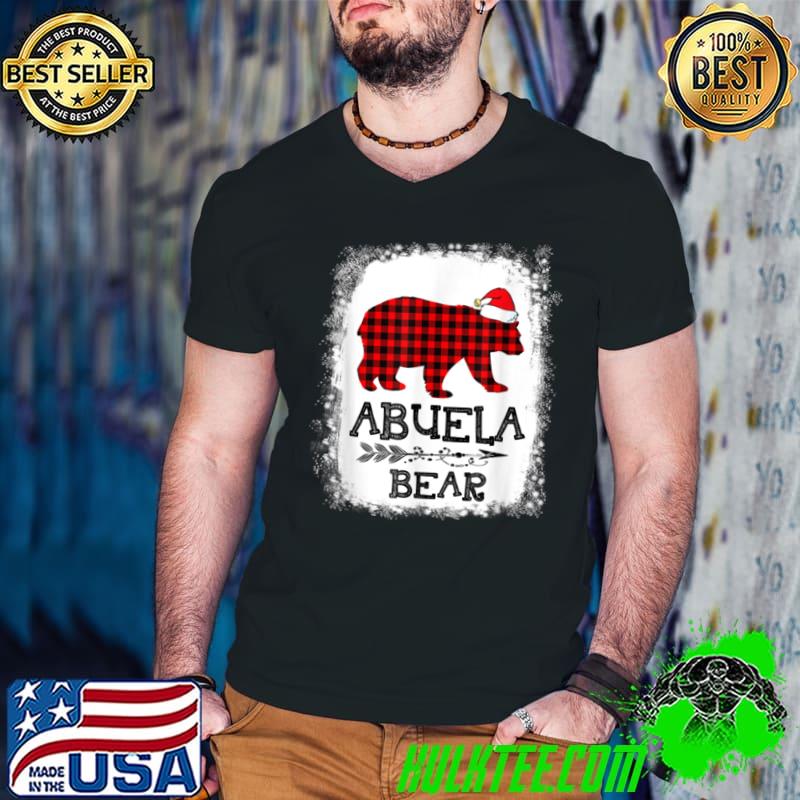 Best Red Plaid Abuela Bear Christmas Family Pajama Matching T Shirt