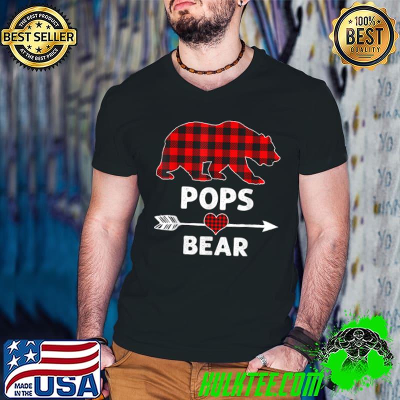 Best Red Plaid Pops Bear Buffalo Matching Family Pajama T Shirt
