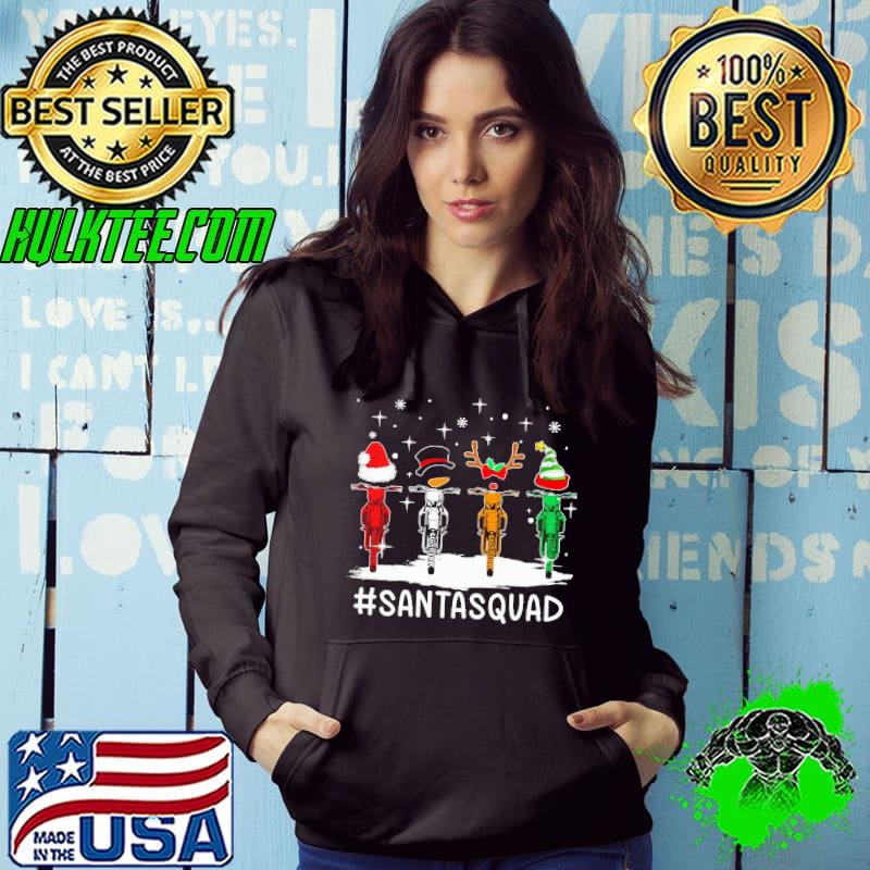Best SantaSquad Motocross Dirtbike Christmas shirt