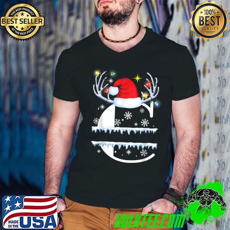 Best Snowy Capital Letter C Monogram Christmas Holidays Santa T-Shirt