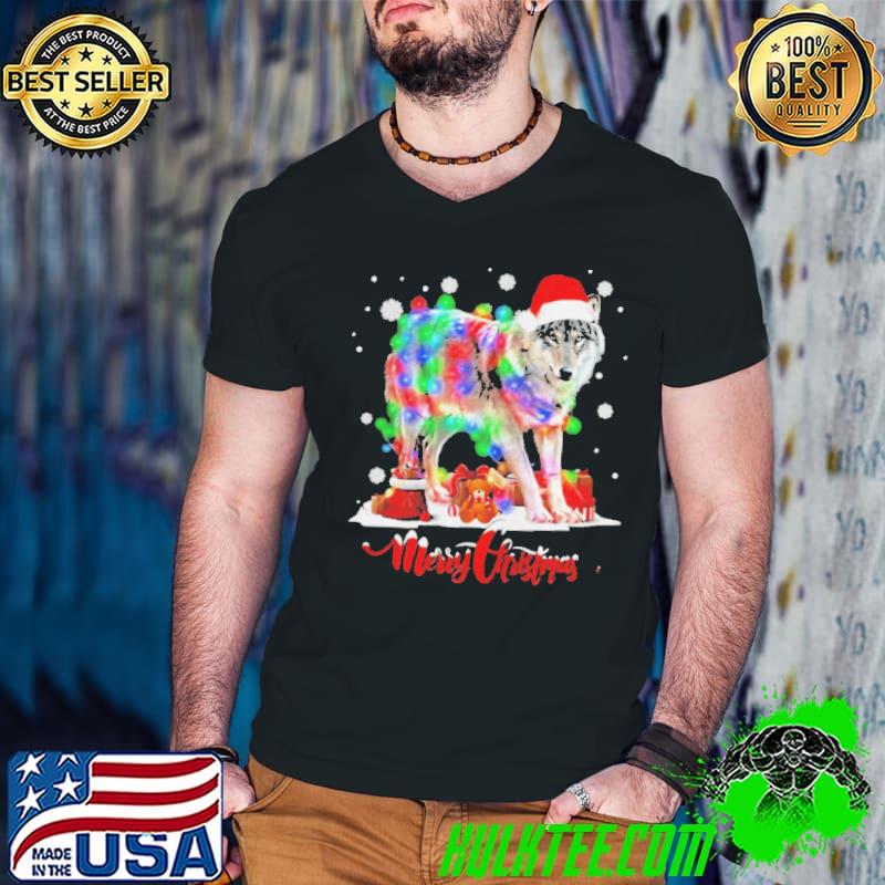 Best wolf Animal Merry Christmas Animal Sweater Shirt