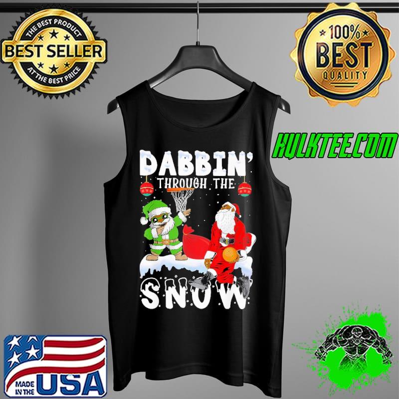 Black African American Santa Basketball Christmas Dabbin Through The Snow Shirt Tank Top Black African American Santa Basketball Christmas Dabbin Through The Snow Shirt Tank Top