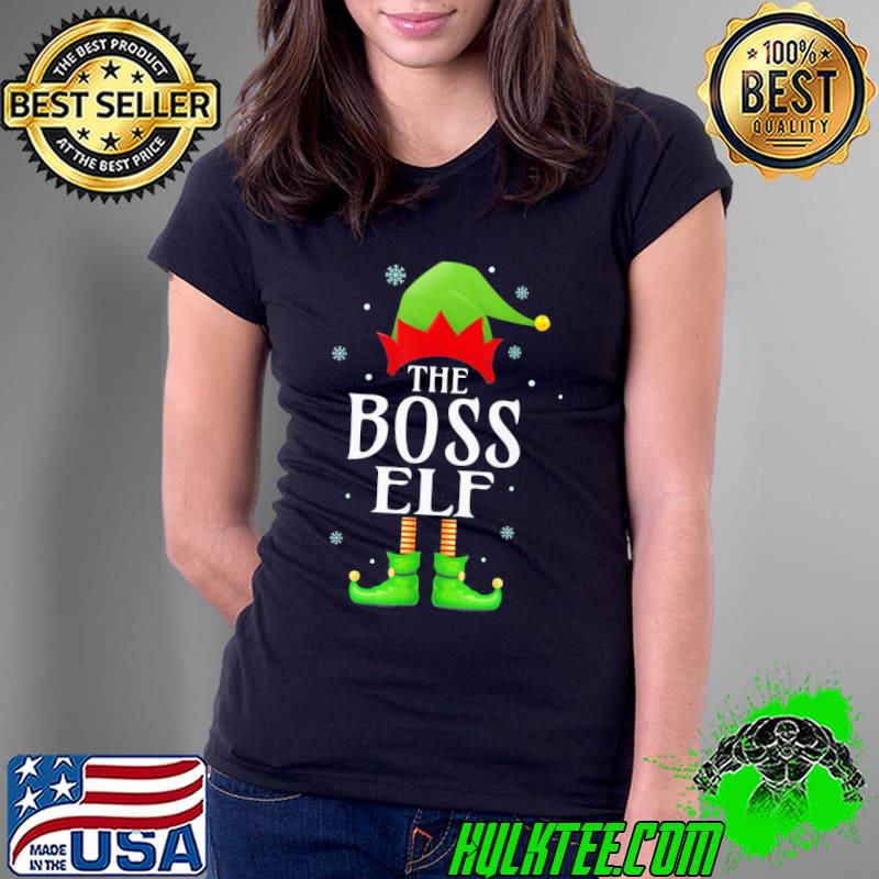 Boss Elf Xmas Matching Family Group Christmas Grandpa Pajama T-Shirt Ladies Tee Boss Elf Xmas Matching Family Group Christmas Grandpa Pajama T-Shirt Ladies Tee