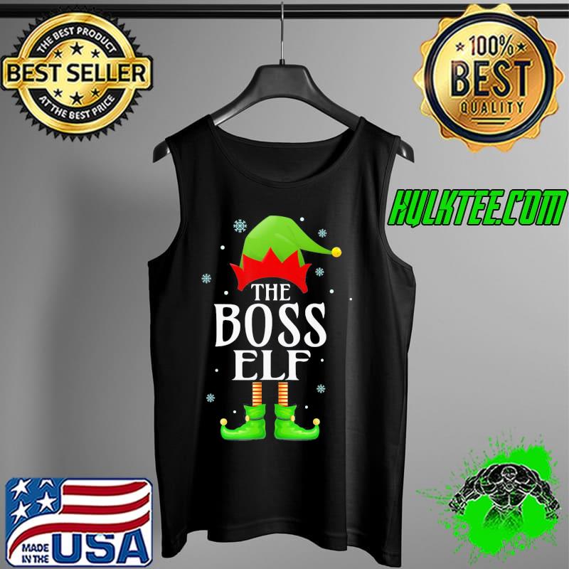 Boss Elf Xmas Matching Family Group Christmas Grandpa Pajama T-Shirt Tank Top Boss Elf Xmas Matching Family Group Christmas Grandpa Pajama T-Shirt Tank Top