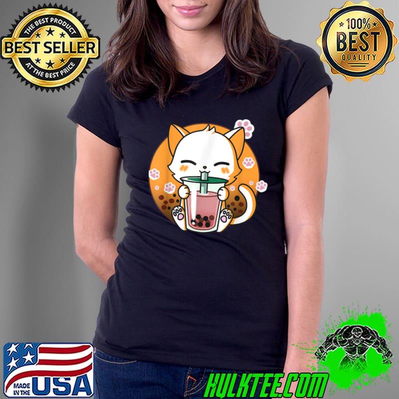 Cat Boba Tea Bubble Tea Anime Kawaii Neko Gifts Girls Teens T-Shirt Ladies Tee Cat Boba Tea Bubble Tea Anime Kawaii Neko Gifts Girls Teens T-Shirt Ladies Tee