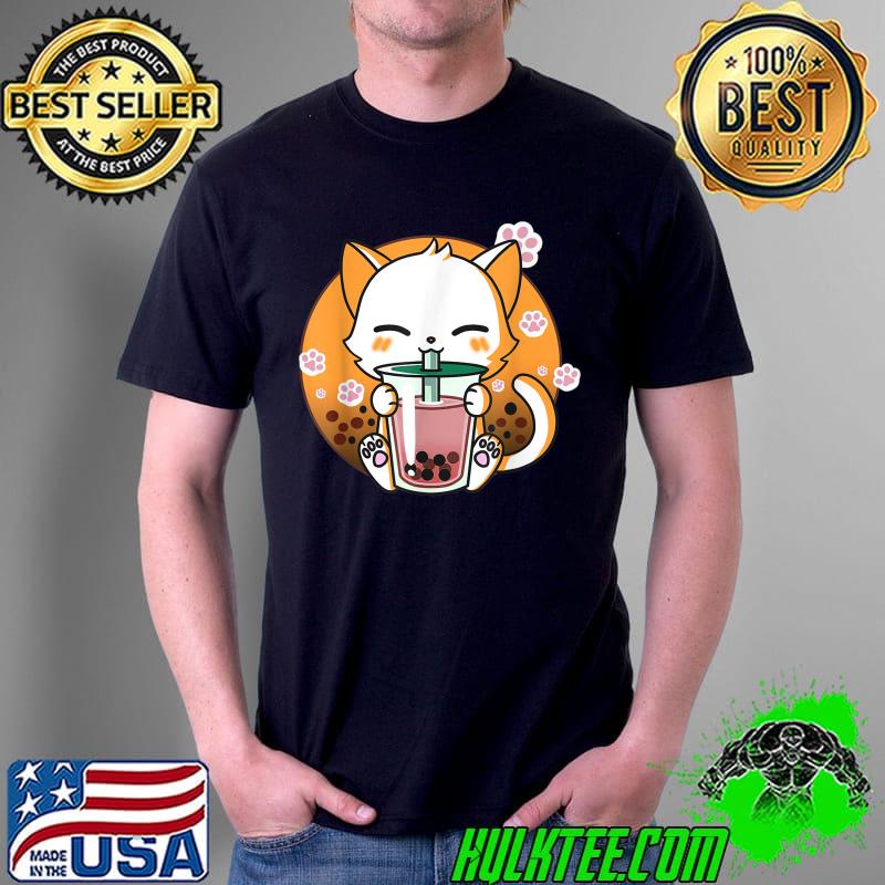 Cat Boba Tea Bubble Tea Anime Kawaii Neko Gifts Girls Teens T-Shirt Unisex Cat Boba Tea Bubble Tea Anime Kawaii Neko Gifts Girls Teens T-Shirt Unisex