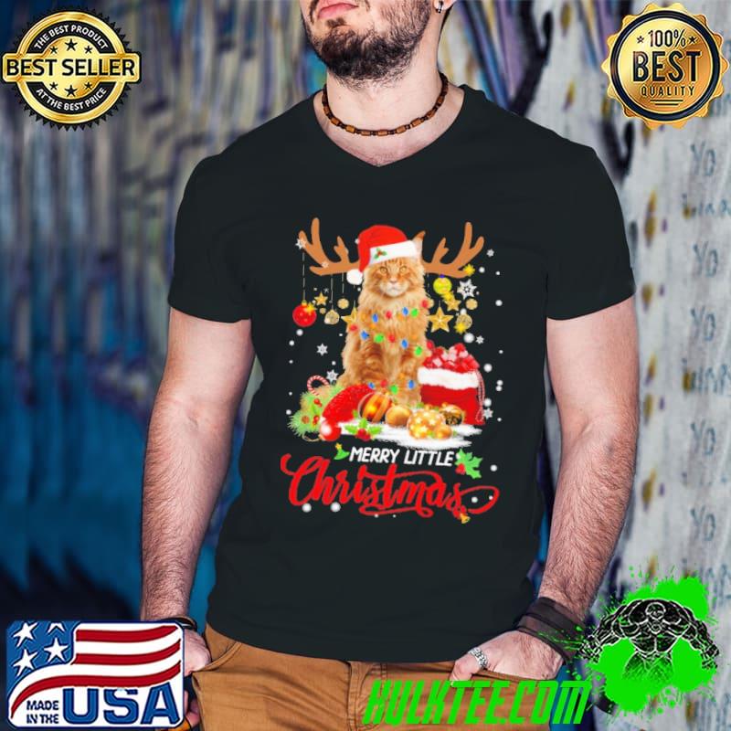 Cat Merry Little Christmas Shirt
