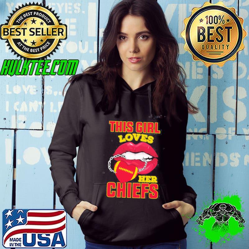 Chiefs Football T-ShirtThis Girl Loves Her Football T-Shirt_by BretsimDesign_