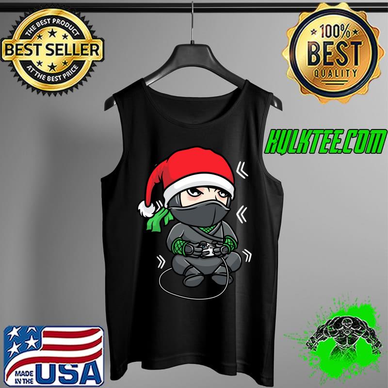 Christmas Ninja Shinobi Video Gaming Gamer Santa Hat Ninja T- Tank Top Christmas Ninja Shinobi Video Gaming Gamer Santa Hat Ninja T- Tank Top