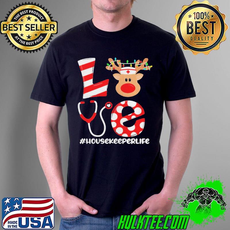 Christmas Nurse Love Housekeeper Santa Reindeer Nurse Hat Elf Sweater Shirt Unisex Christmas Nurse Love Housekeeper Santa Reindeer Nurse Hat Elf Sweater Shirt Unisex