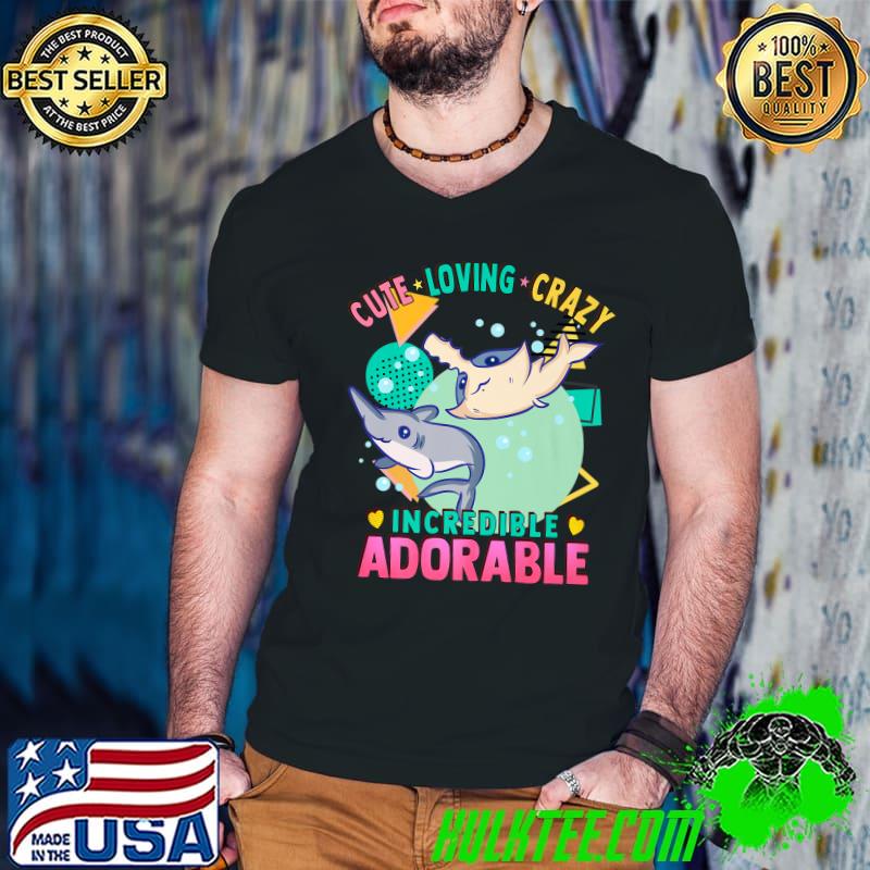 Cute Kawaii - Shark Sharks - Loving Crazy Adorable Premium T-Shirt
