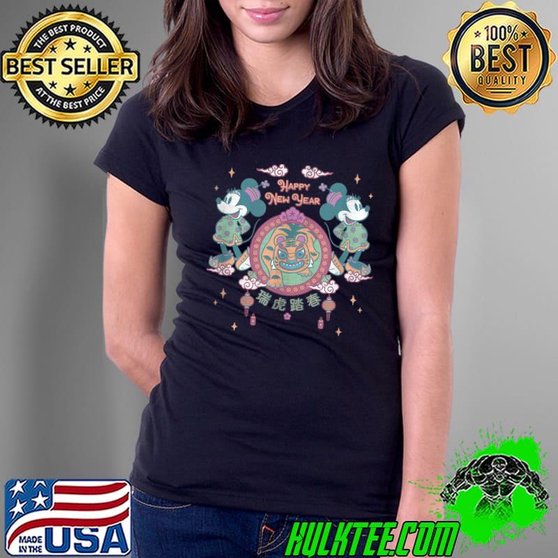 Disney Mickey And Friends Lunar New Year Minnie Mouse T-Shirt Ladies Tee Disney Mickey And Friends Lunar New Year Minnie Mouse T-Shirt Ladies Tee