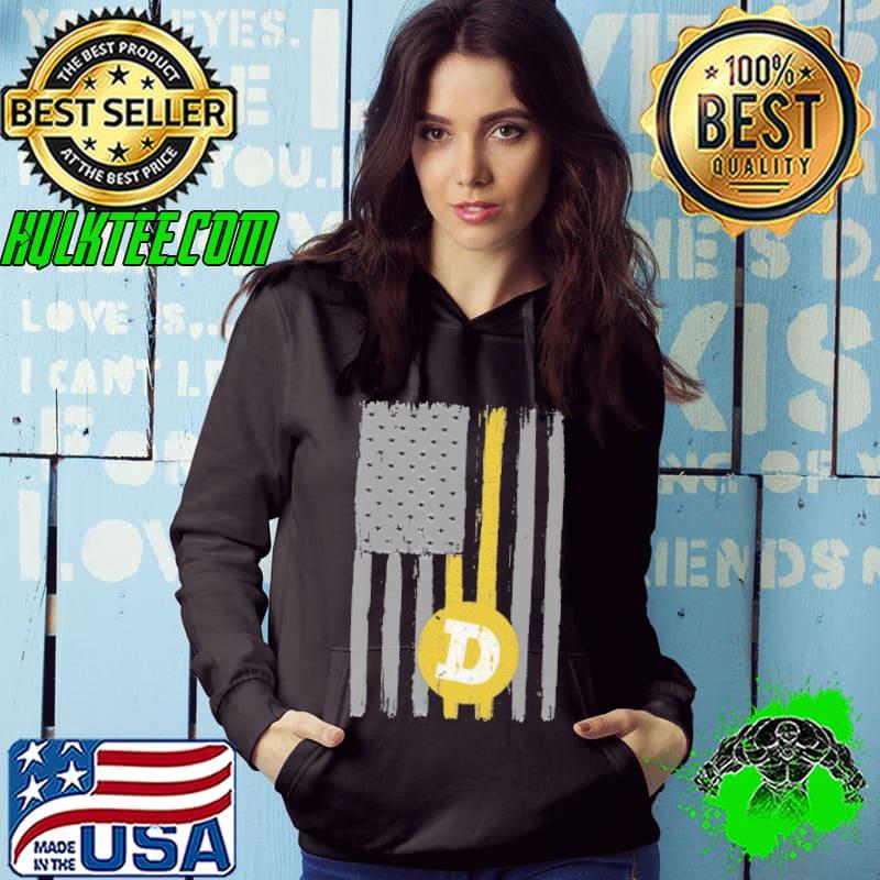 Dogecoin USA Flag Distressed Vintage Shirt