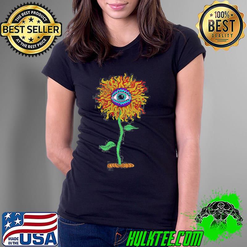 Eyes In Flowers Trippy Shirt Ladies Tee Eyes In Flowers Trippy Shirt Ladies Tee