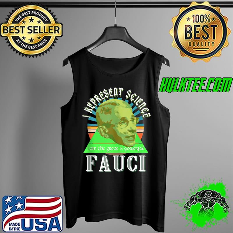 Fauci Represent Science Wizard Anti Liberal Mask T- Tank Top Fauci Represent Science Wizard Anti Liberal Mask T- Tank Top