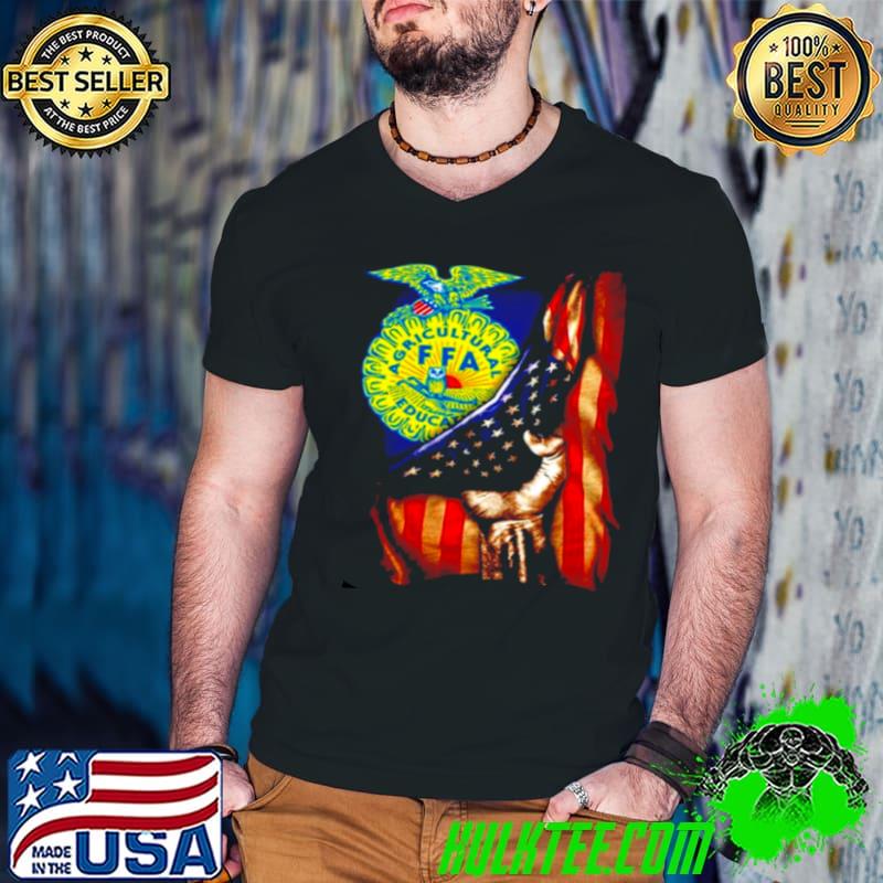 FFA Emblem inside American flag Guys V Neck FFA Emblem inside American flag Guys V Neck