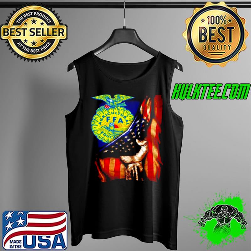 FFA Emblem inside American flag Tank Top FFA Emblem inside American flag Tank Top