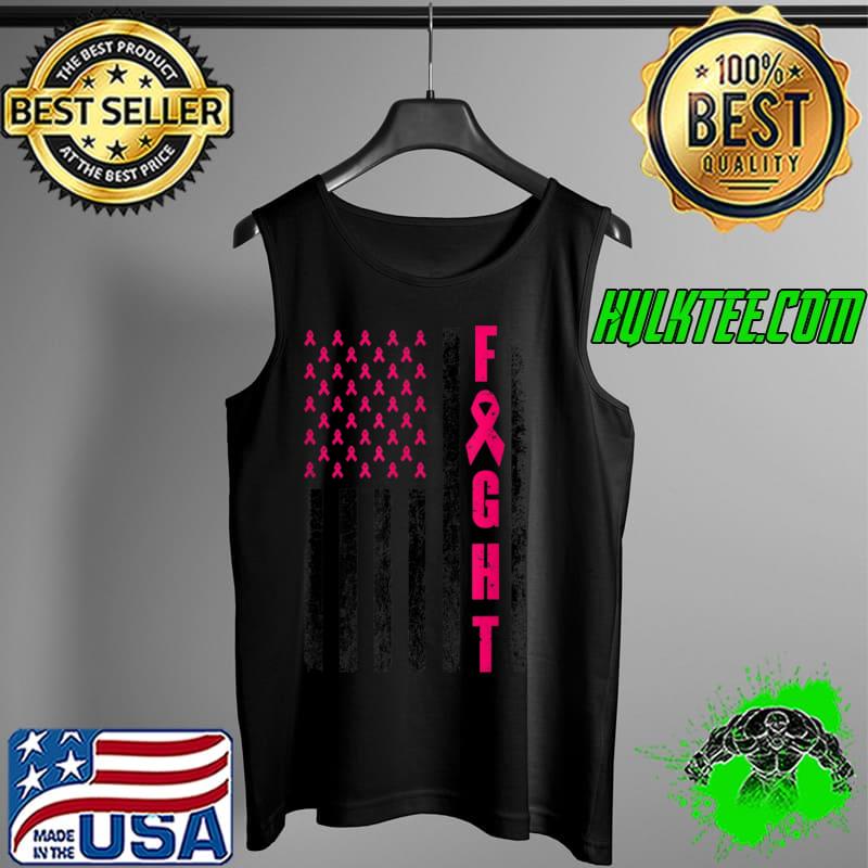 Fight Breast Survivor American Flag Breast Cancer Awareness T Shirt Tank Top Fight Breast Survivor American Flag Breast Cancer Awareness T Shirt Tank Top