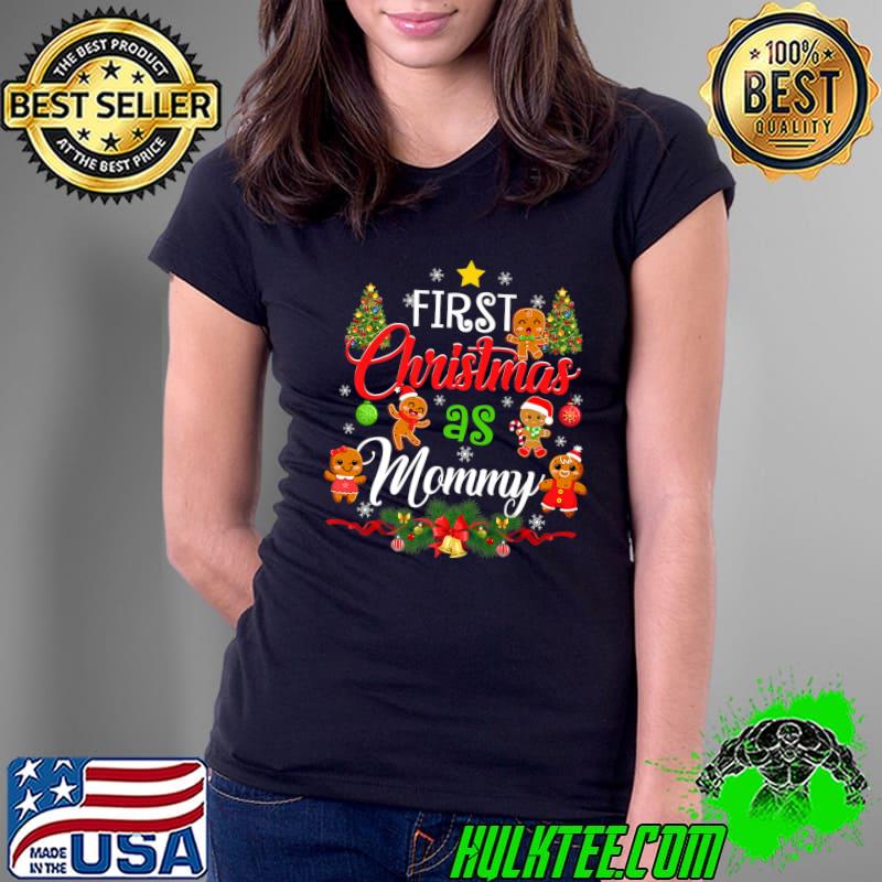 First Christmas As Mommy Family Matching Pajama Holiday Premium T-Shirt Ladies Tee First Christmas As Mommy Family Matching Pajama Holiday Premium T-Shirt Ladies Tee
