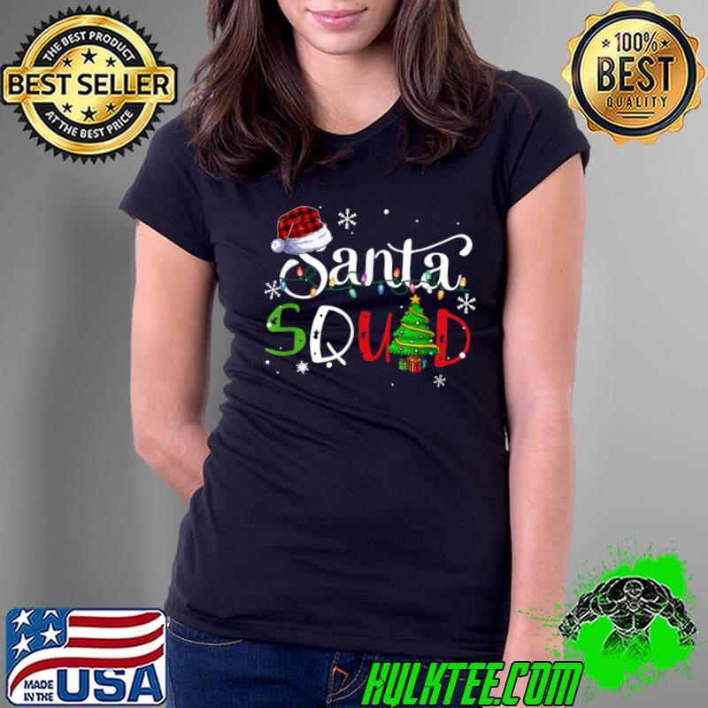 Fun Merry Christmas Light Santa Squad Family Matching Pajama T-Shirt Ladies Tee Fun Merry Christmas Light Santa Squad Family Matching Pajama T-Shirt Ladies Tee