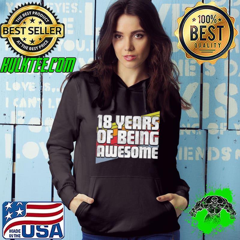 Funny 18 Years Of Being Awesome 18th Birthday 2004 Vintage Shirt
