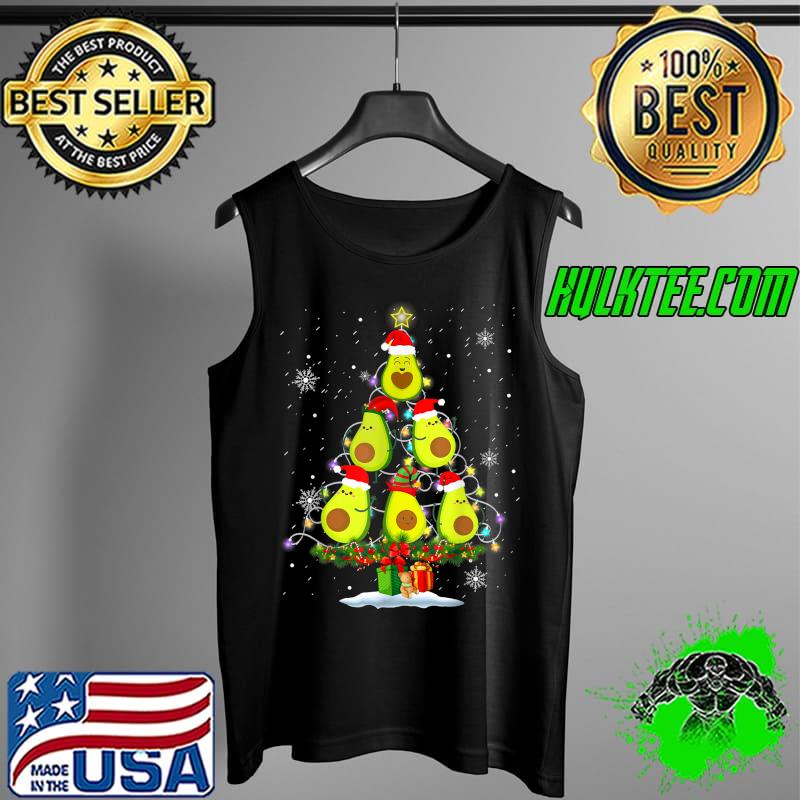 Funny Avocado Christmas Tree Vegan Christmas Matching Pajamas T-Shirt Tank Top Funny Avocado Christmas Tree Vegan Christmas Matching Pajamas T-Shirt Tank Top