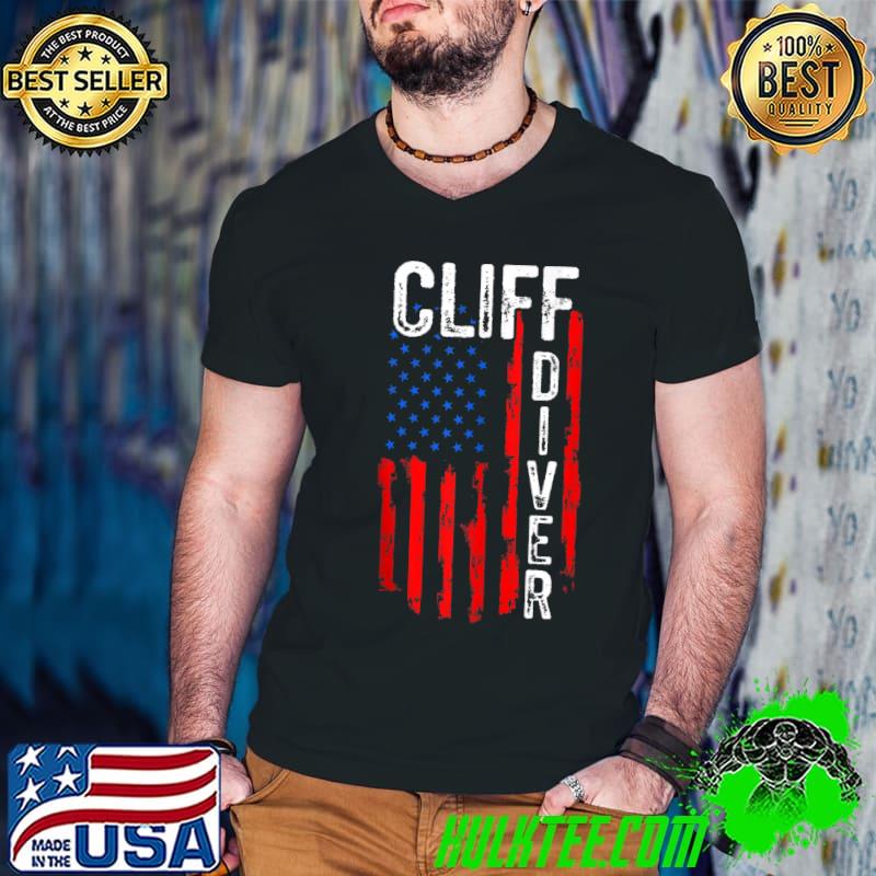 Funny Cliff Diving Lover Cliff Jumping Diver T-Shirt