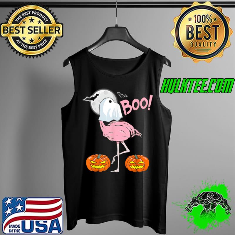 Funny Flamingo Ghost Boo Pink Sunset Retro Halloween Bird Animal T Shirt Tank Top Funny Flamingo Ghost Boo Pink Sunset Retro Halloween Bird Animal T Shirt Tank Top