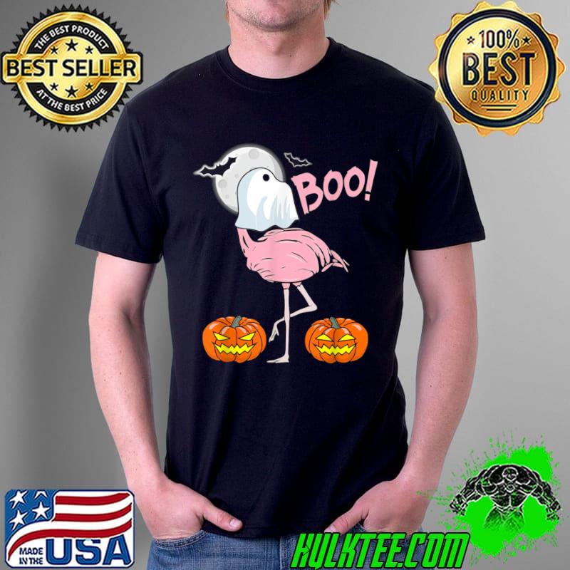 Funny Flamingo Ghost Boo Pink Sunset Retro Halloween Bird Animal T Shirt Unisex Funny Flamingo Ghost Boo Pink Sunset Retro Halloween Bird Animal T Shirt Unisex