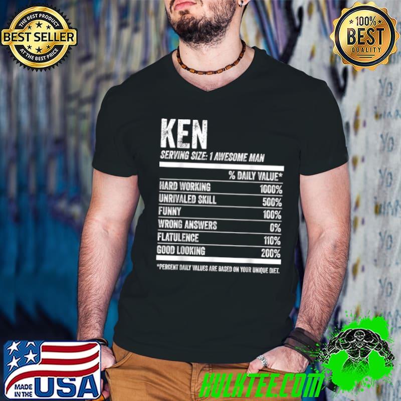 Funny Mens Ken Nutrition Personalized Name Shirt Funny Name Facts T Shirt