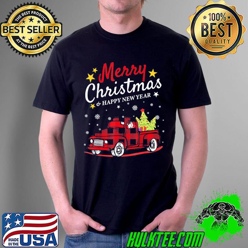 Funny Merry Christmas Buffalo Truck Snowman Tree Red Plaid Xmas T-Shirt Unisex Funny Merry Christmas Buffalo Truck Snowman Tree Red Plaid Xmas T-Shirt Unisex