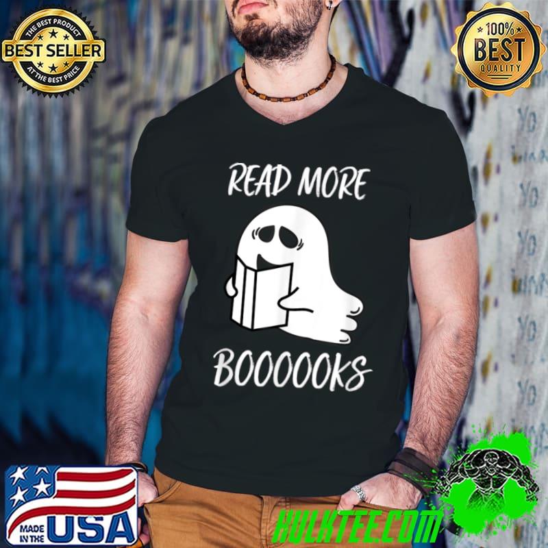 Funny Read more boooooks Funny Ghost Read book Halloween Boo T Shirt Guys V Neck Funny Read more boooooks Funny Ghost Read book Halloween Boo T Shirt Guys V Neck