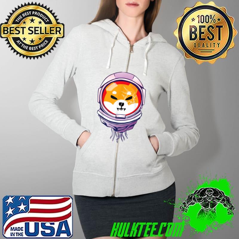 Funny $Shib To the Moon Shiba Inu Coin Crypto Currency Astronaut T-Shirt Full Zip Hooded Funny $Shib To the Moon Shiba Inu Coin Crypto Currency Astronaut T-Shirt Full Zip Hooded